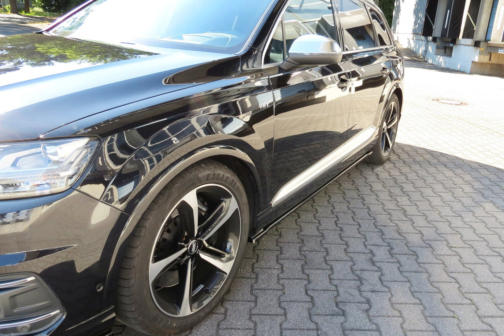 Seitenschweller Ansatz für Audi SQ7 / Q7 S-Line Mk.2 schwarz matt