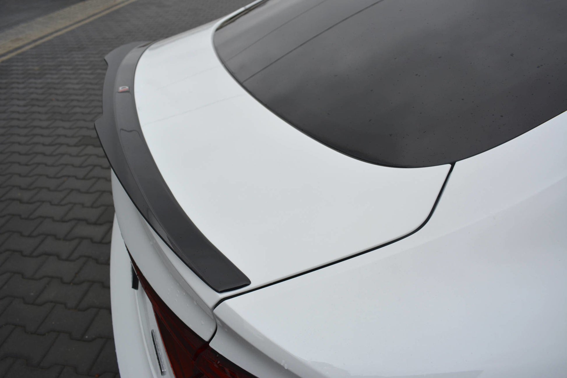 Spoiler CAP für Audi A5 S-Line F5 Sportback schwarz Hochglanz