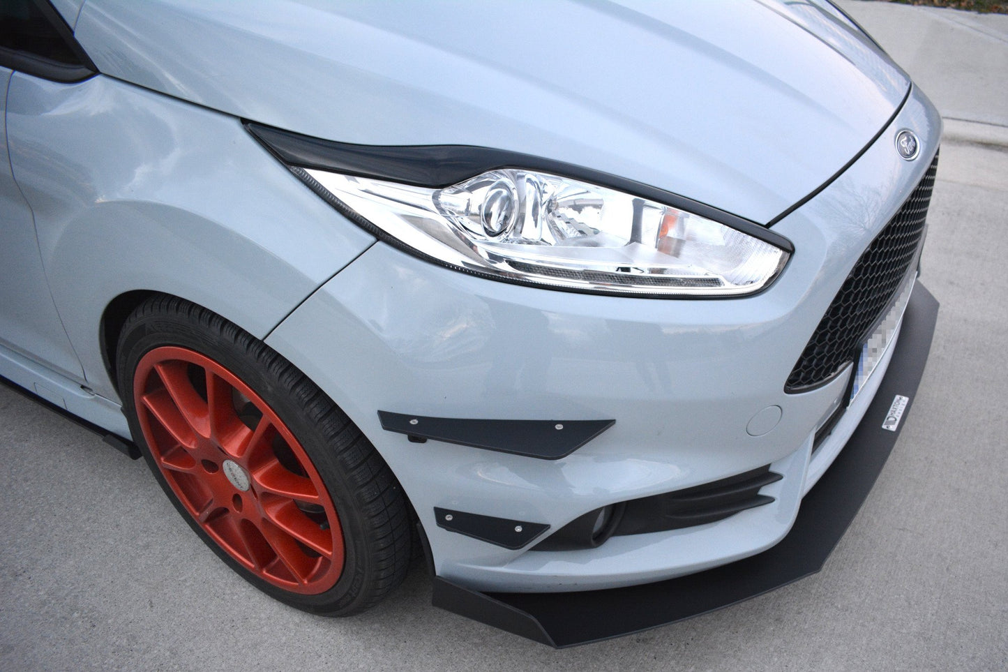 Scheinwerfer Blenden Böser Blick V.2 für Ford Fiesta ST / ST-Line / Standard Mk7 FL Carbon Look