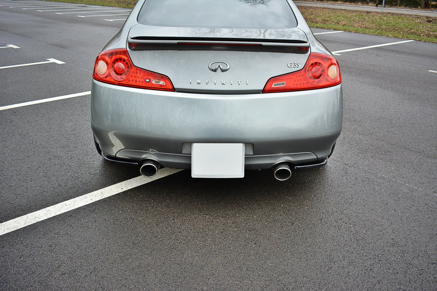 Heck Ansatz Flaps Diffusor für INFINITI G35 COUPE schwarz matt