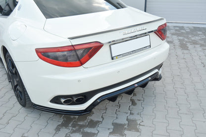 Diffusor Heck Ansatz für MASERATI GRANTURISMO schwarz Hochglanz
