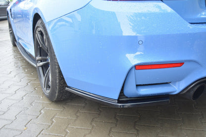 Heck Ansatz Flaps Diffusor für BMW M4 F82 schwarz matt