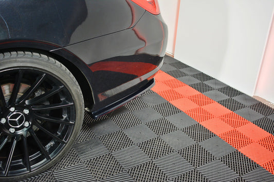 Splitter / Diffusor Heck Ansatz für Mercedes-Benz E-Klasse W207 Coupe AMG-Line schwarz matt