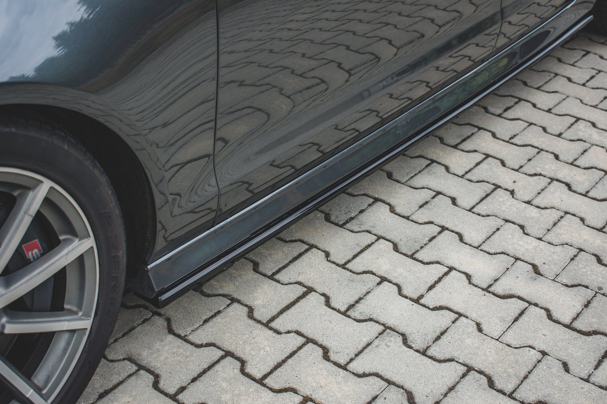 Dokładki Progów Audi S6 / A6 S-Line C7 FL  Carbon Look