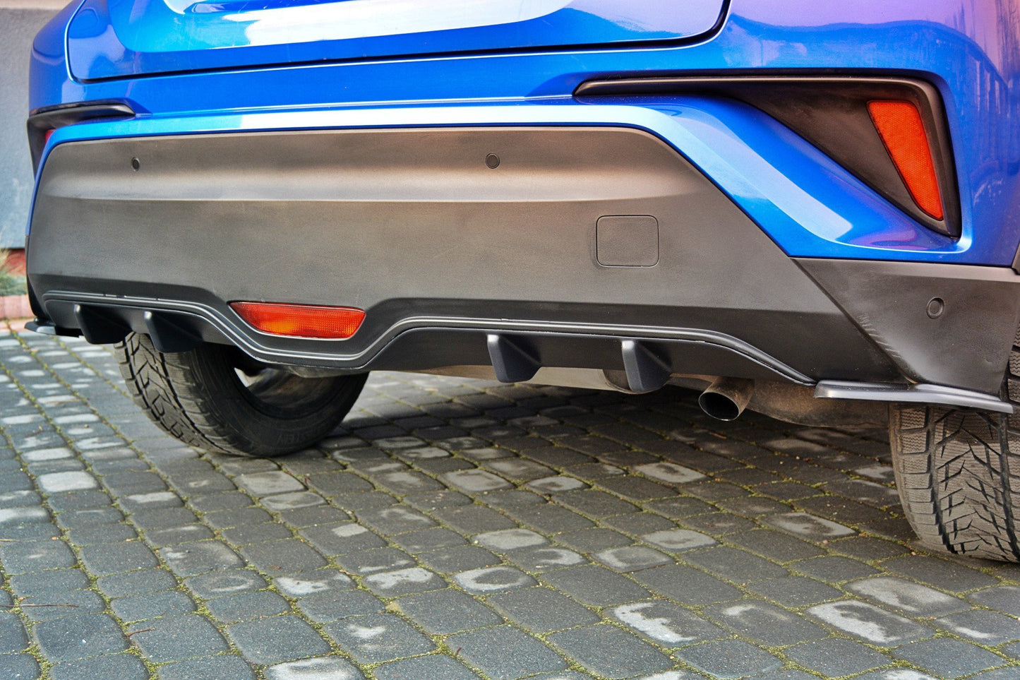 Diffusor Heck Ansatz für TOYOTA C-HR  schwarz matt