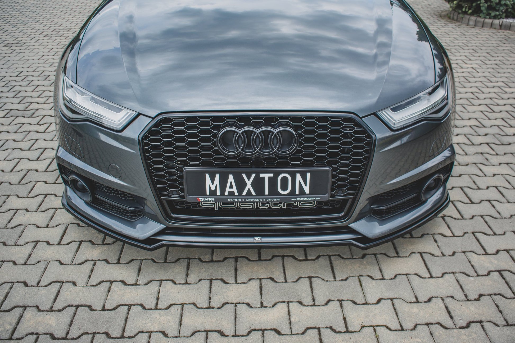 Front Ansatz für Audi S6 / A6 S-Line C7 FL  Carbon Look