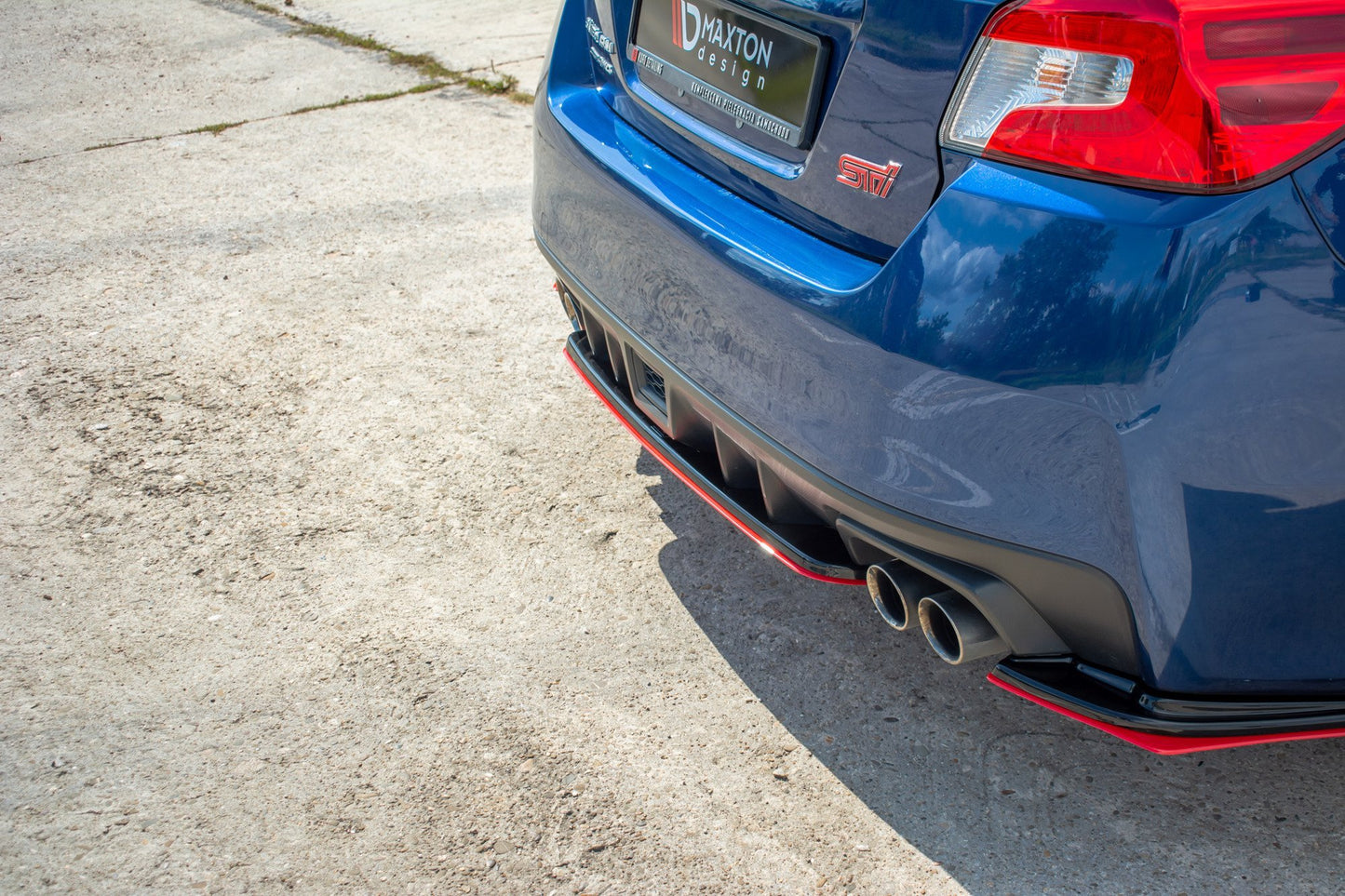 Mittlerer Diffusor Heck Ansatz passend für V.2 SUBARU WRX STI Carbon Look