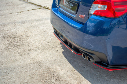 Mittlerer Diffusor Heck Ansatz passend für V.2 SUBARU WRX STI Carbon Look