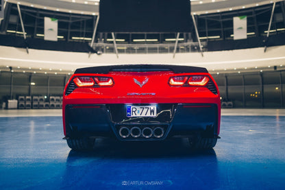 Heck Ansatz Flaps Diffusor V.1 für CHEVROLET CORVETTE C7  Carbon Look