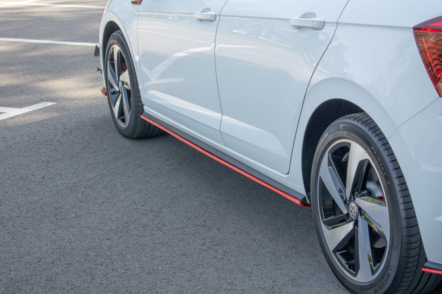 Seitenschweller Ansatz für VW POLO MK6 GTI schwarz Hochglanz