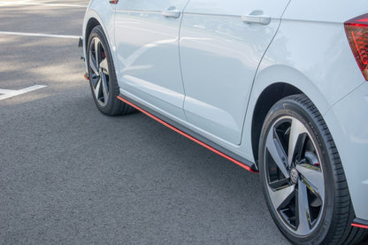 Seitenschweller Ansatz für VW POLO MK6 GTI schwarz Hochglanz