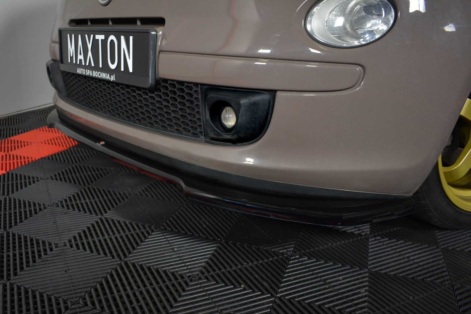 Front Ansatz V.2 für FIAT 500 HATCHBACK vor Facelift schwarz matt