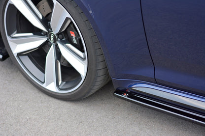 Seitenschweller Ansatz für Audi RS4 B9  Carbon Look