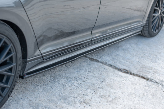 Seitenschweller Ansatz für Volkswagen Passat R-Line B8 schwarz Hochglanz