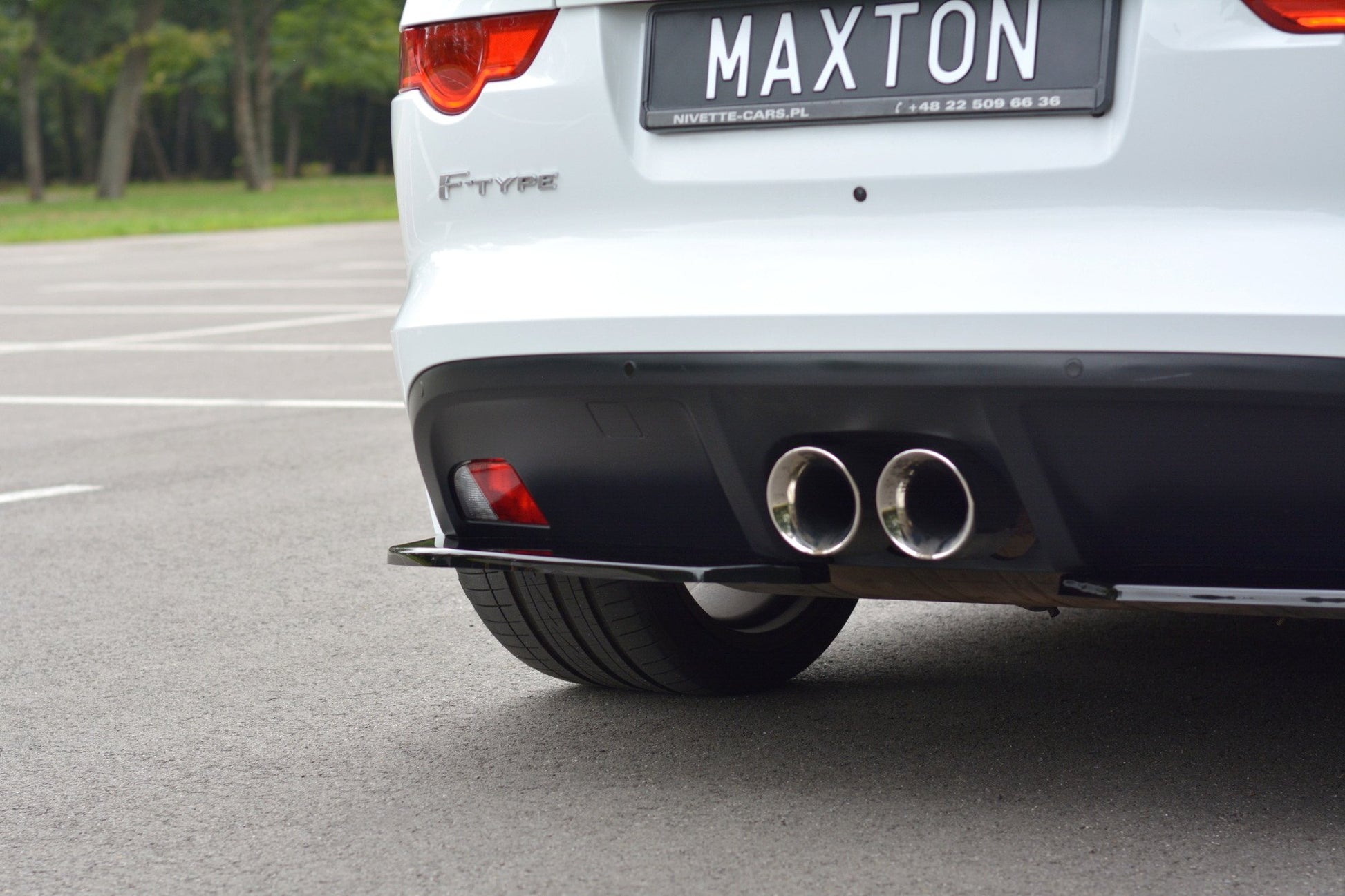 Heck Ansatz Flaps Diffusor für JAGUAR F-TYPE schwarz matt