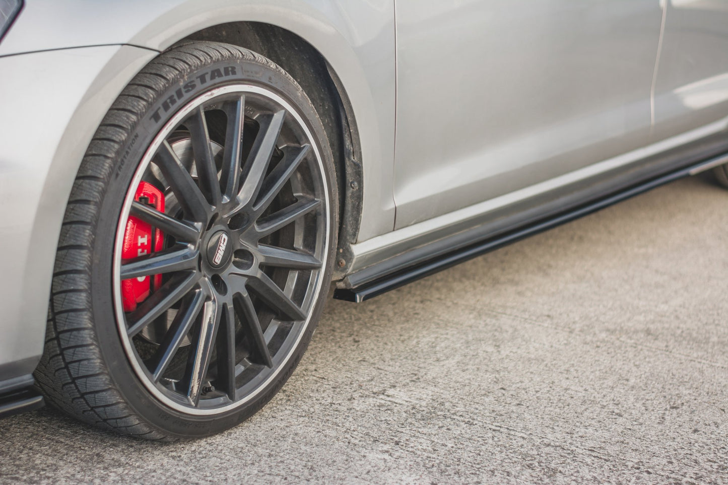 Seitenschweller Ansatz für V.2 für VW Golf 7 GTI (verengen) schwarz matt