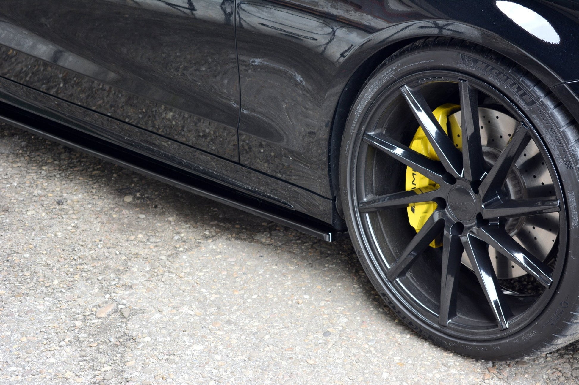 Seitenschweller Ansatz für MERCEDES- BENZ C43 AMG W205 Carbon Look
