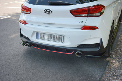 Diffusor Heck Ansatz für Hyundai I30 N Mk3 Hatchback Carbon Look