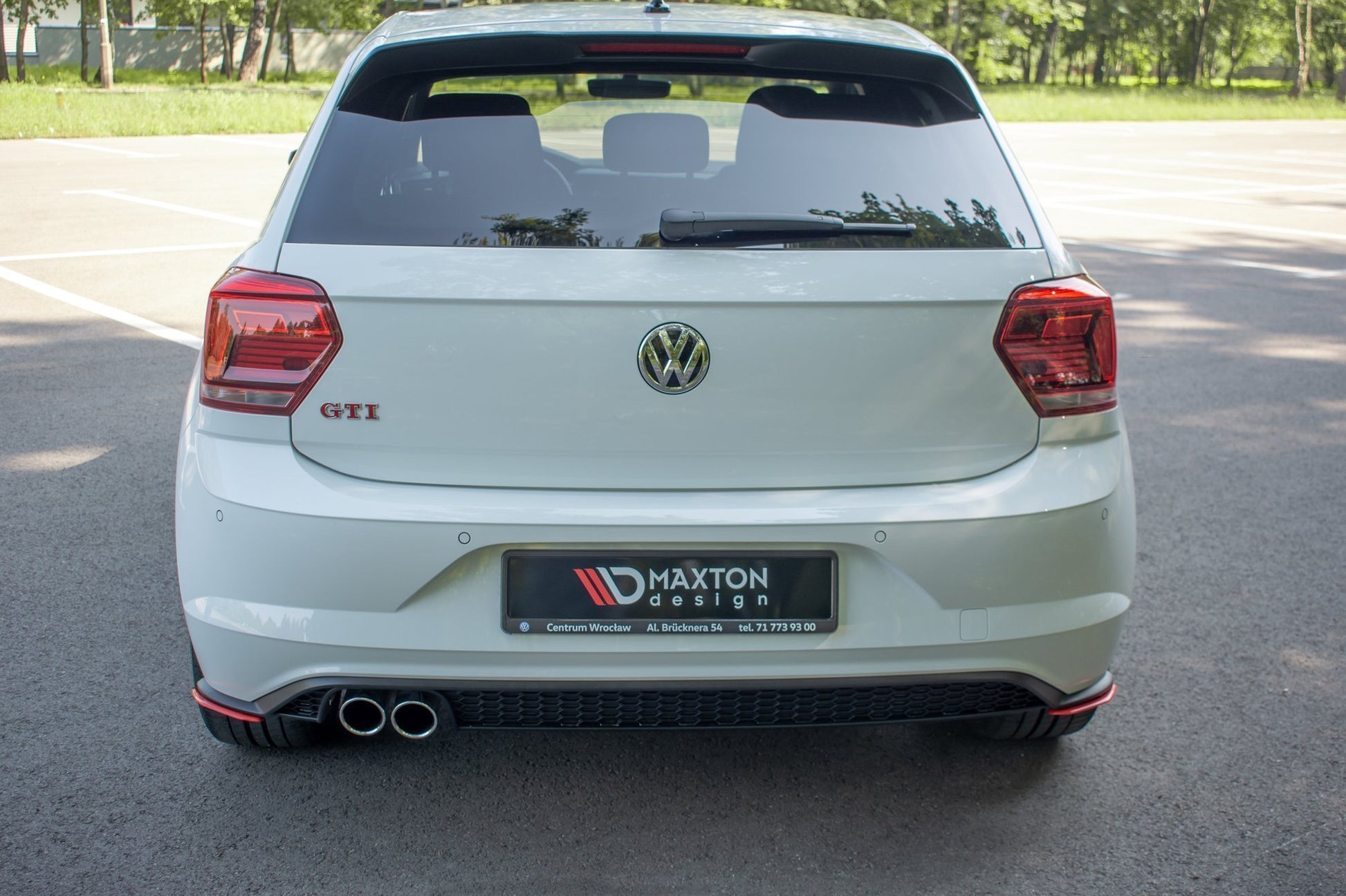Heck Ansatz Flaps Diffusor für VW POLO MK6 GTI schwarz matt