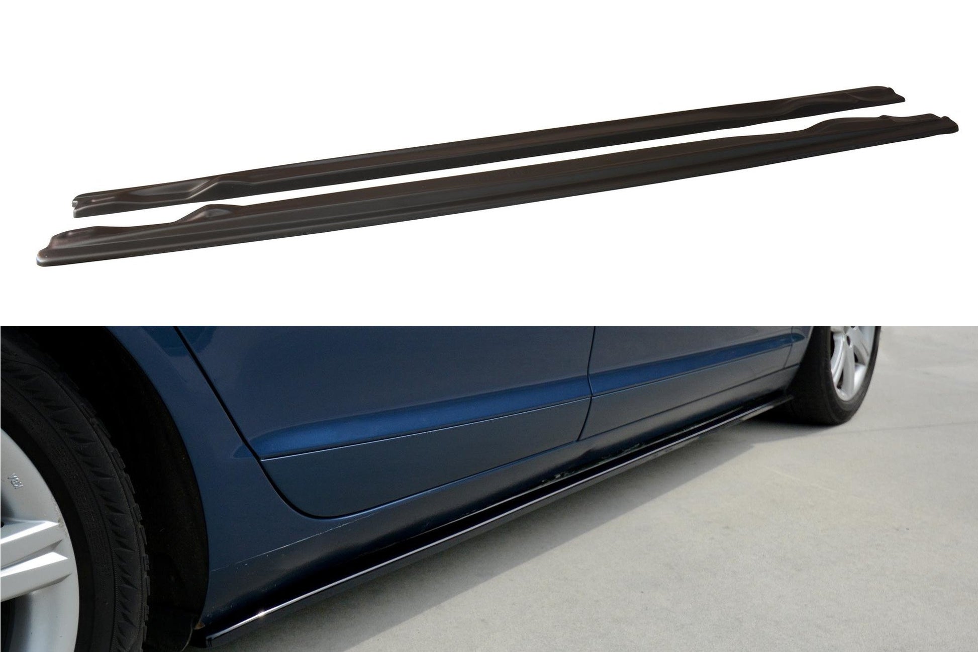 Seitenschweller Ansatz für AUDI A6 C6 S-LINE (vor Facelift/FACELIFT) Carbon Look