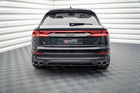 Mittlerer Diffusor Heck Ansatz DTM Look für Audi SQ8 Mk1 schwarz Hochglanz