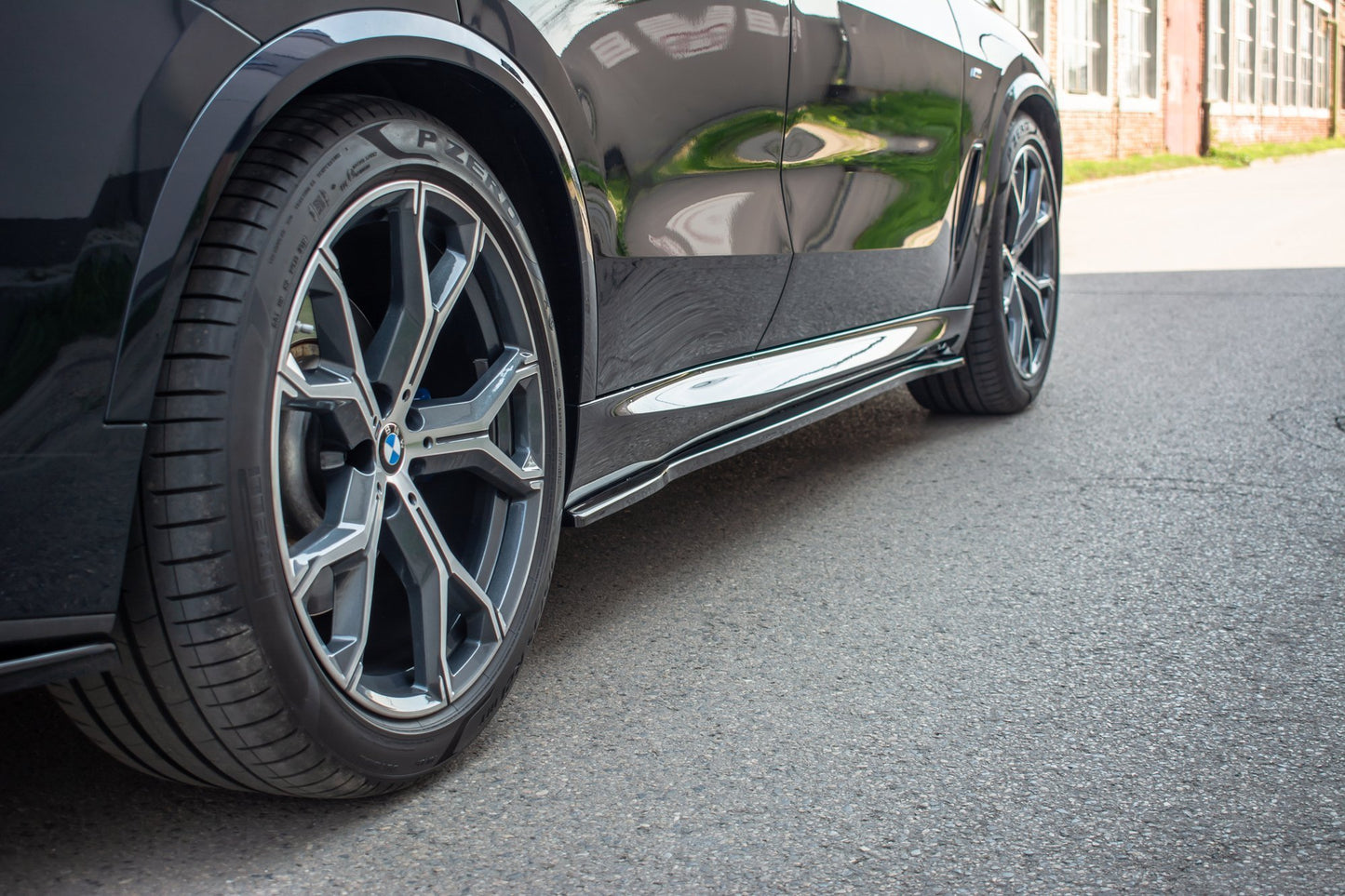 Seitenschweller Ansatz für BMW X5 G05 M Paket Carbon Look