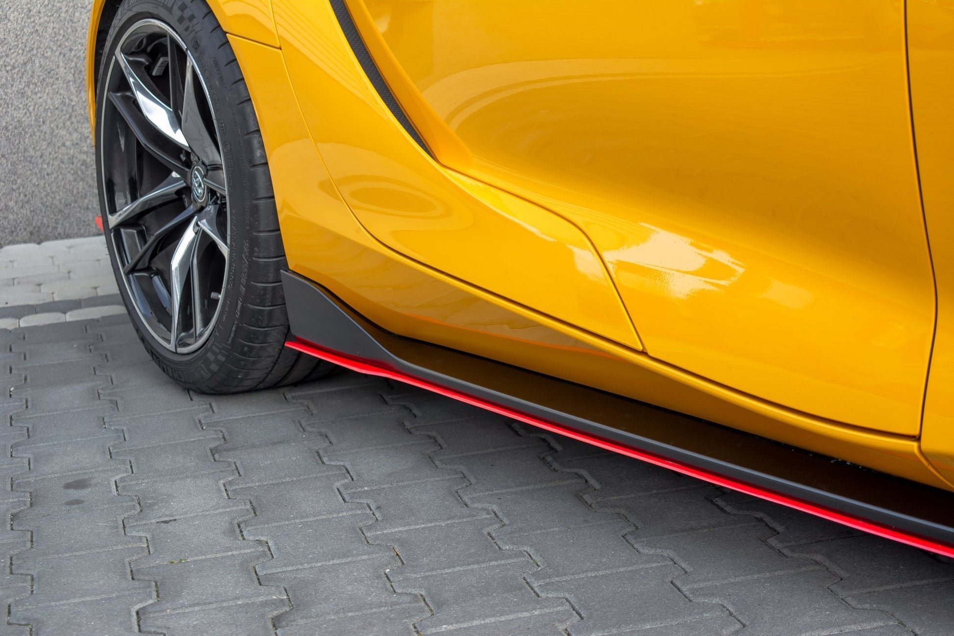 Seitenschweller Ansatz für V.2 für Toyota Supra Mk5 Carbon Look