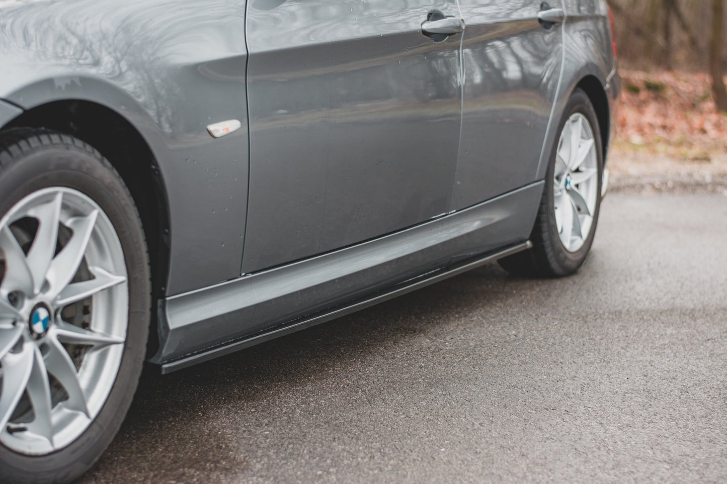 Seitenschweller Ansatz für BMW 3er E90/E91 Facelift Carbon Look