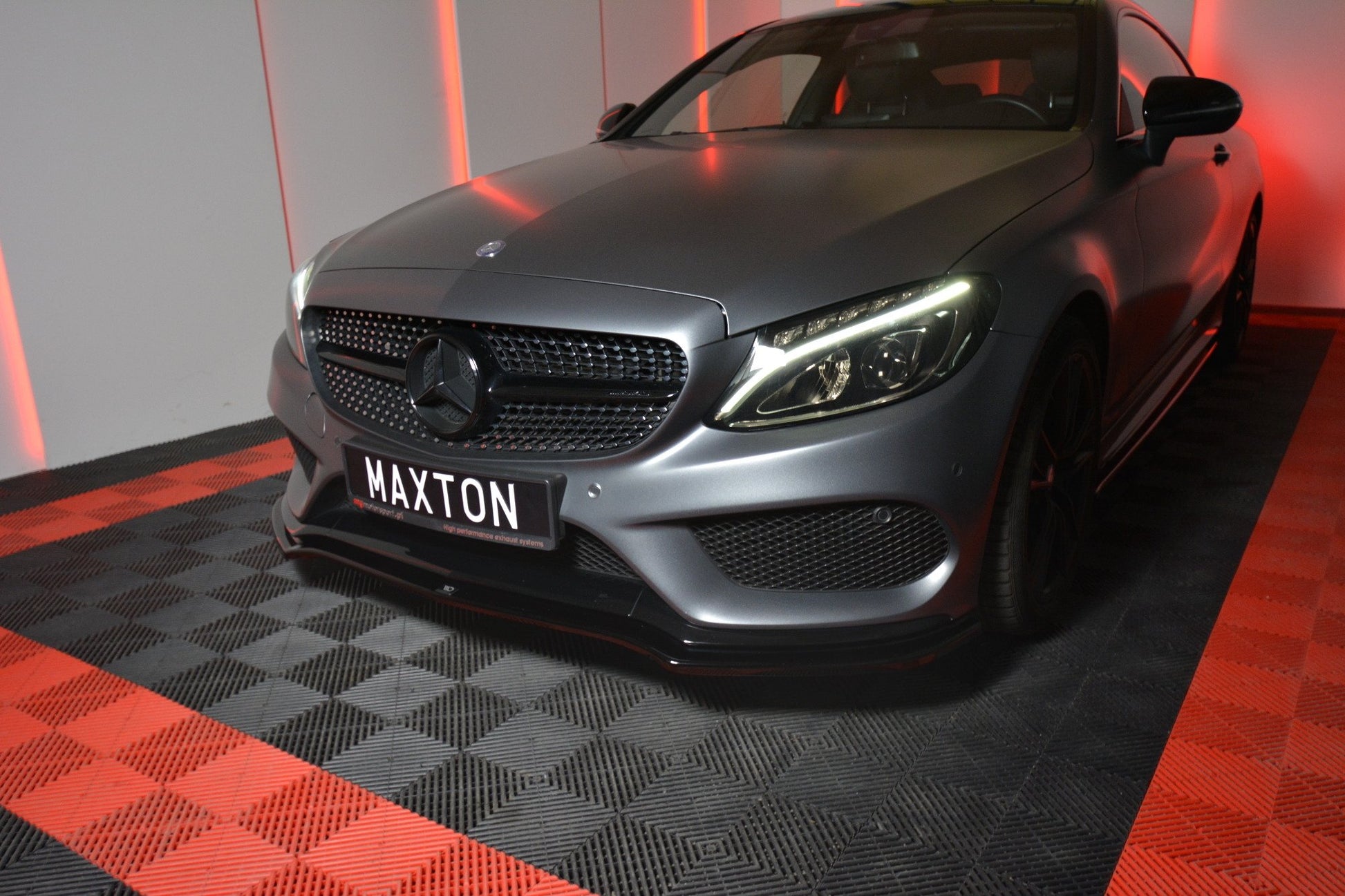 Front Ansatz V.1 für MERCEDES- BENZ C-KLASSE W205 COUPE AMG-LINE Carbon Look