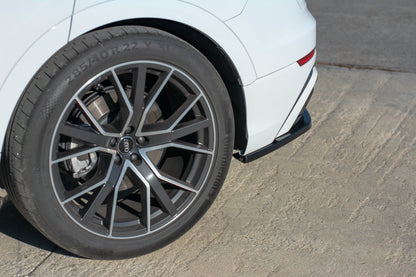 Heck Ansatz Flaps Diffusor für Audi Q8 S-line schwarz Hochglanz