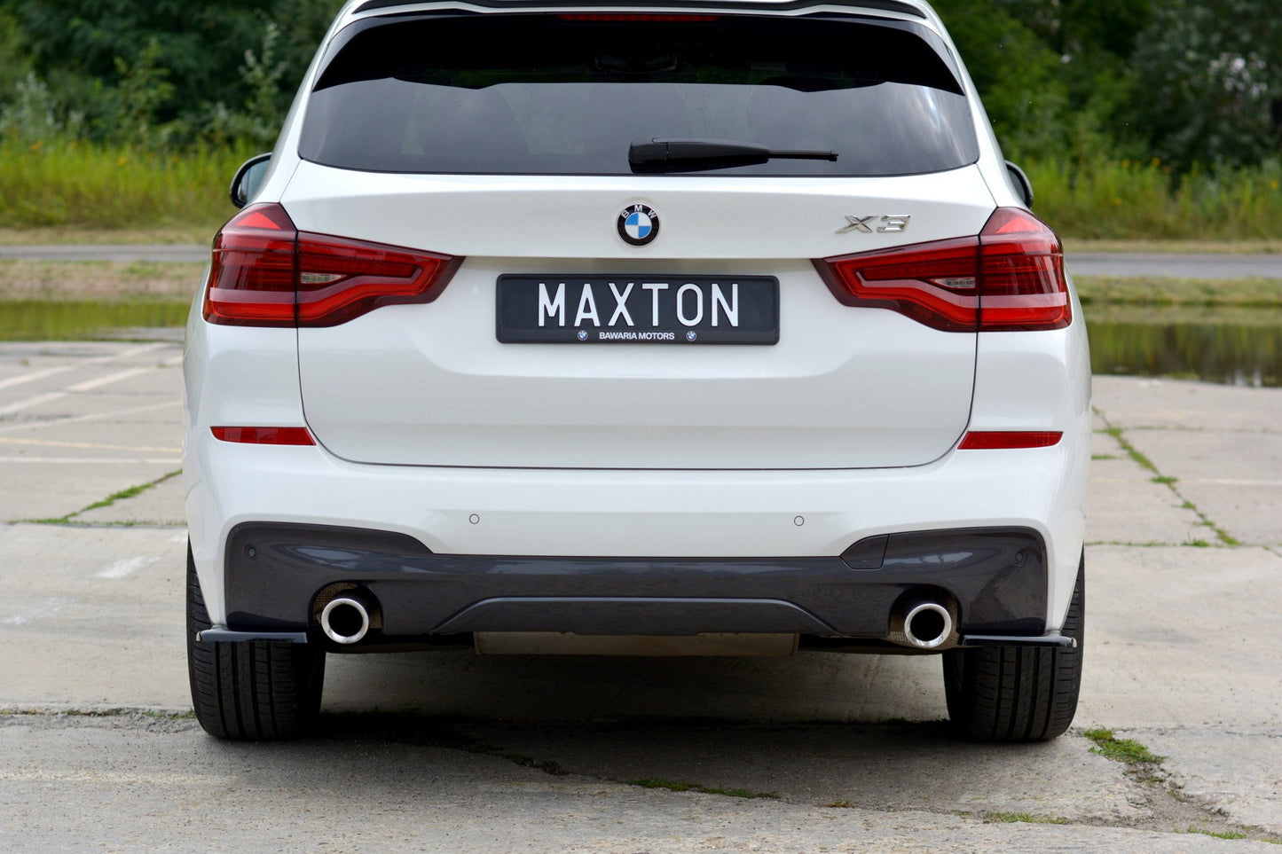 Heck Ansatz Flaps Diffusor für BMW X3 G01 M Paket schwarz matt