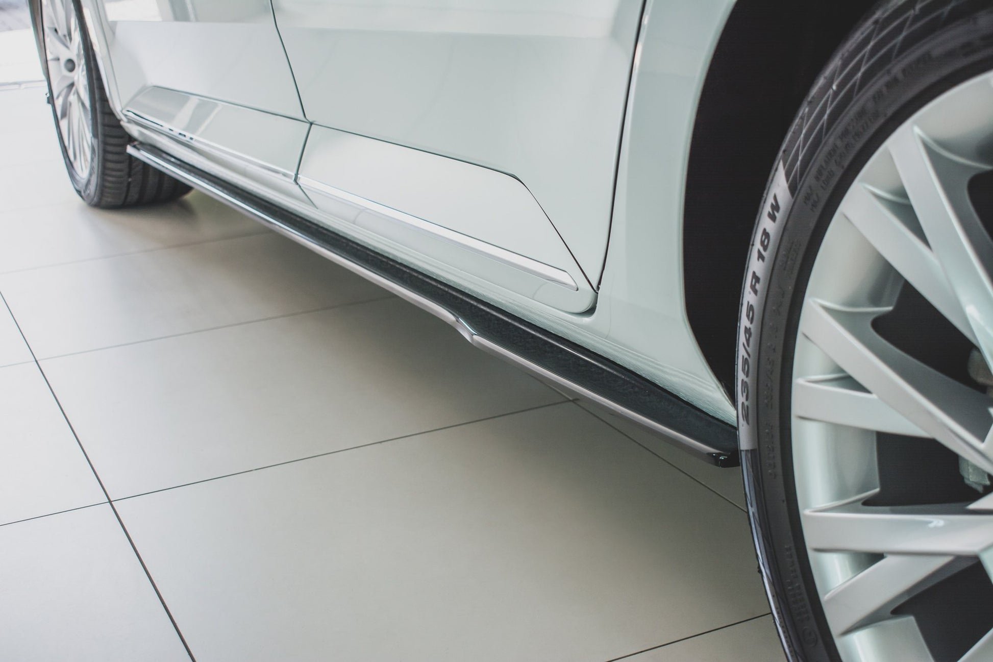 Seitenschweller Ansatz für Skoda Superb Mk3 FL schwarz matt