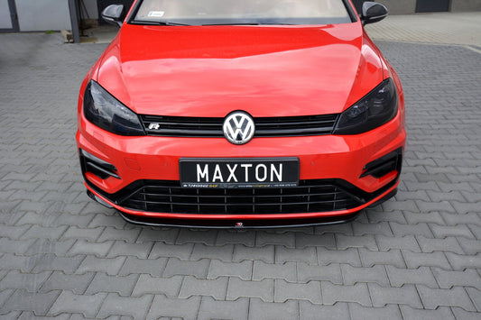 Front Ansatz V.5 für VW Golf 7 R / R-Line Facelift schwarz Hochglanz