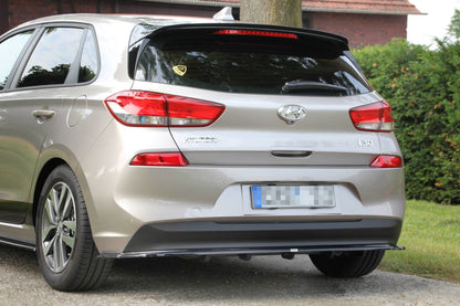 Mittlerer Diffusor Heck Ansatz für im DTM LOOK HYUNDAI I30 MK3 HATCHBACK schwarz Hochglanz