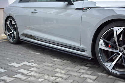 Seitenschweller Ansatz für Audi RS5 F5 Coupe schwarz Hochglanz