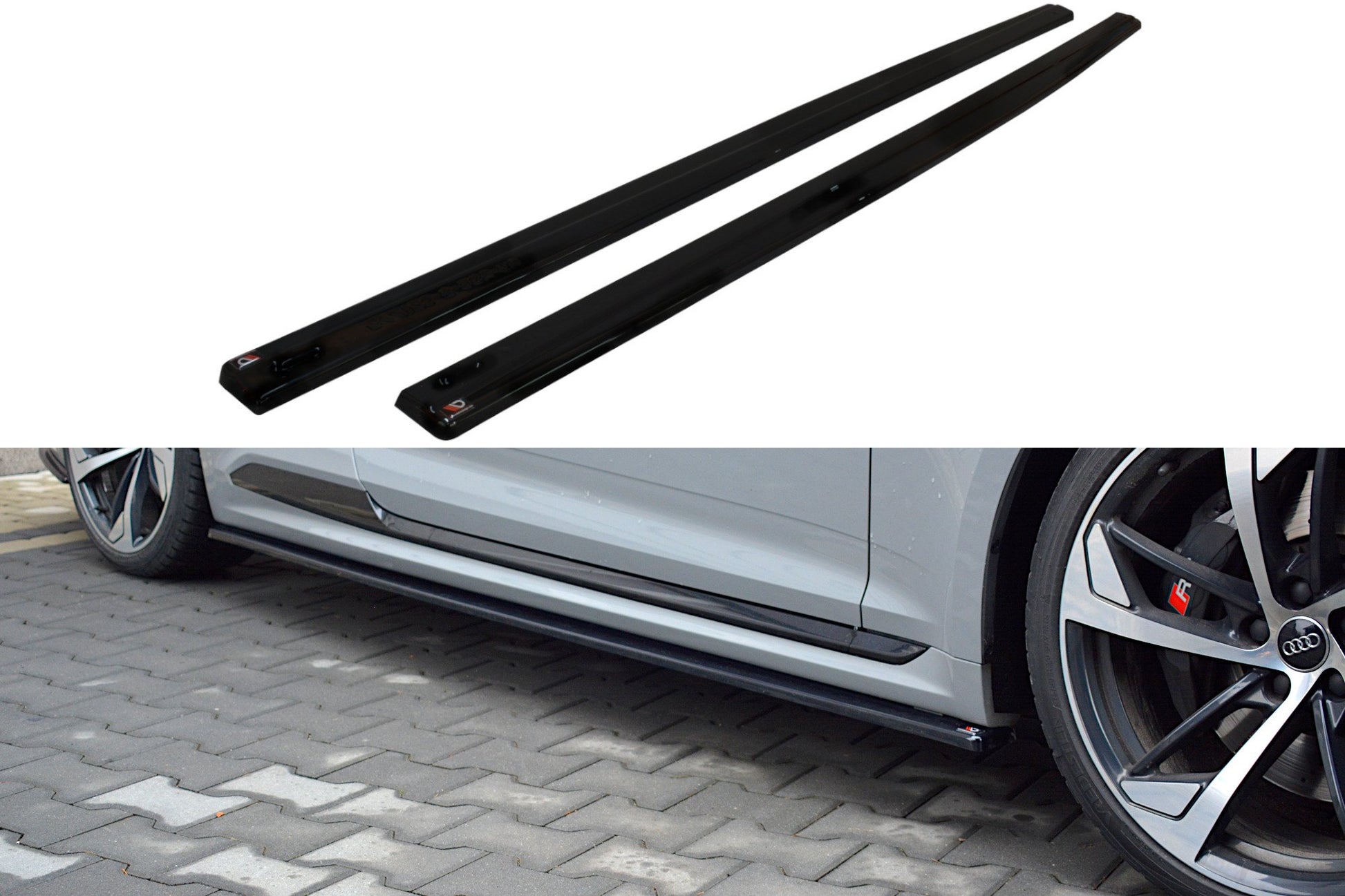 Seitenschweller Ansatz für Audi RS5 F5 Coupe schwarz matt