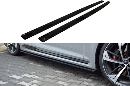 Seitenschweller Ansatz für Audi RS5 F5 Coupe schwarz matt