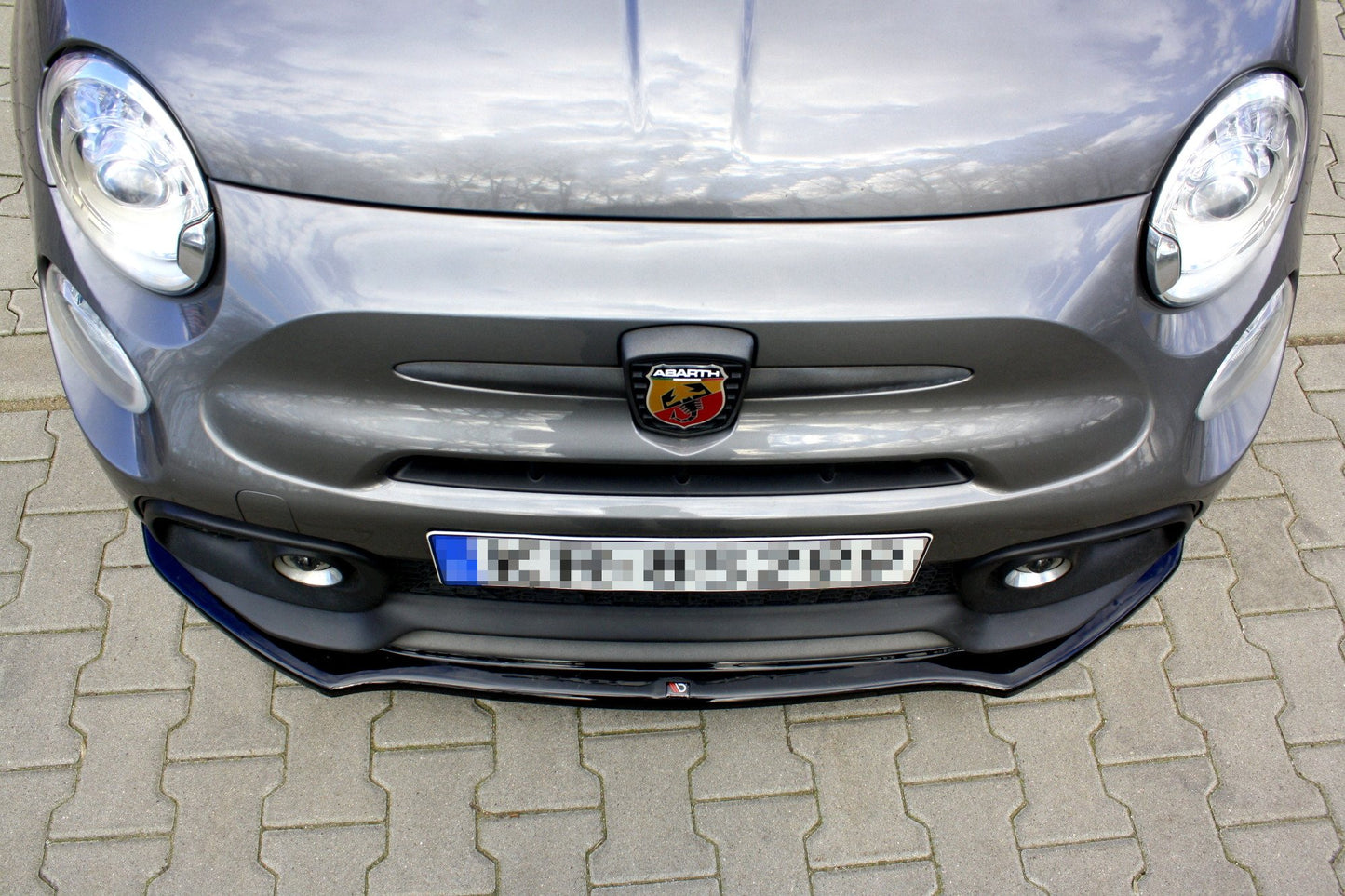 Front Ansatz für FIAT 500 ABARTH MK1 FACELIFT schwarz Hochglanz