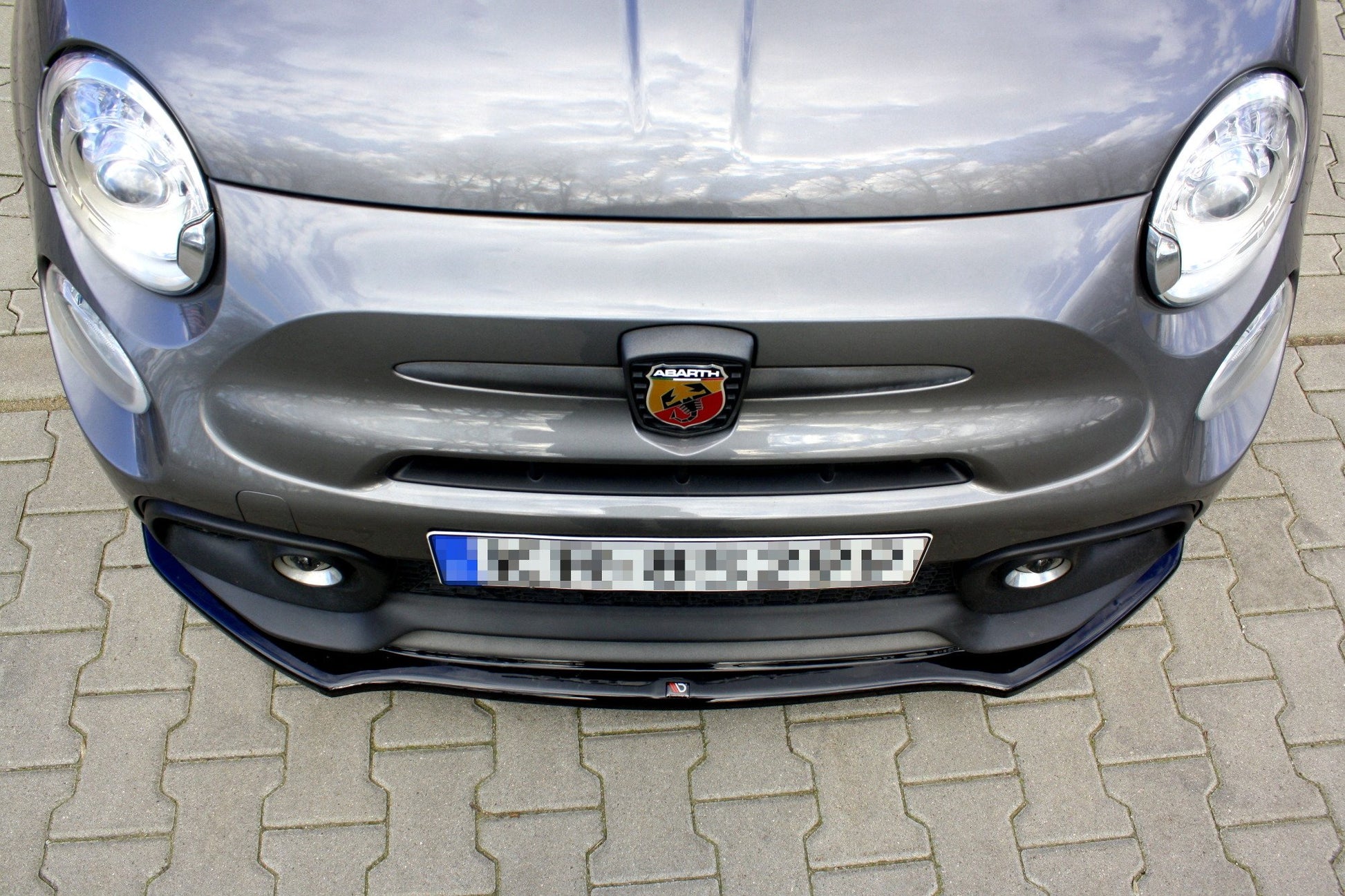 Front Ansatz für FIAT 500 ABARTH MK1 FACELIFT schwarz Hochglanz