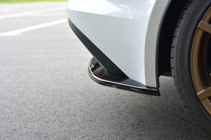 Heck Ansatz Flaps Diffusor für JAGUAR F-TYPE schwarz matt