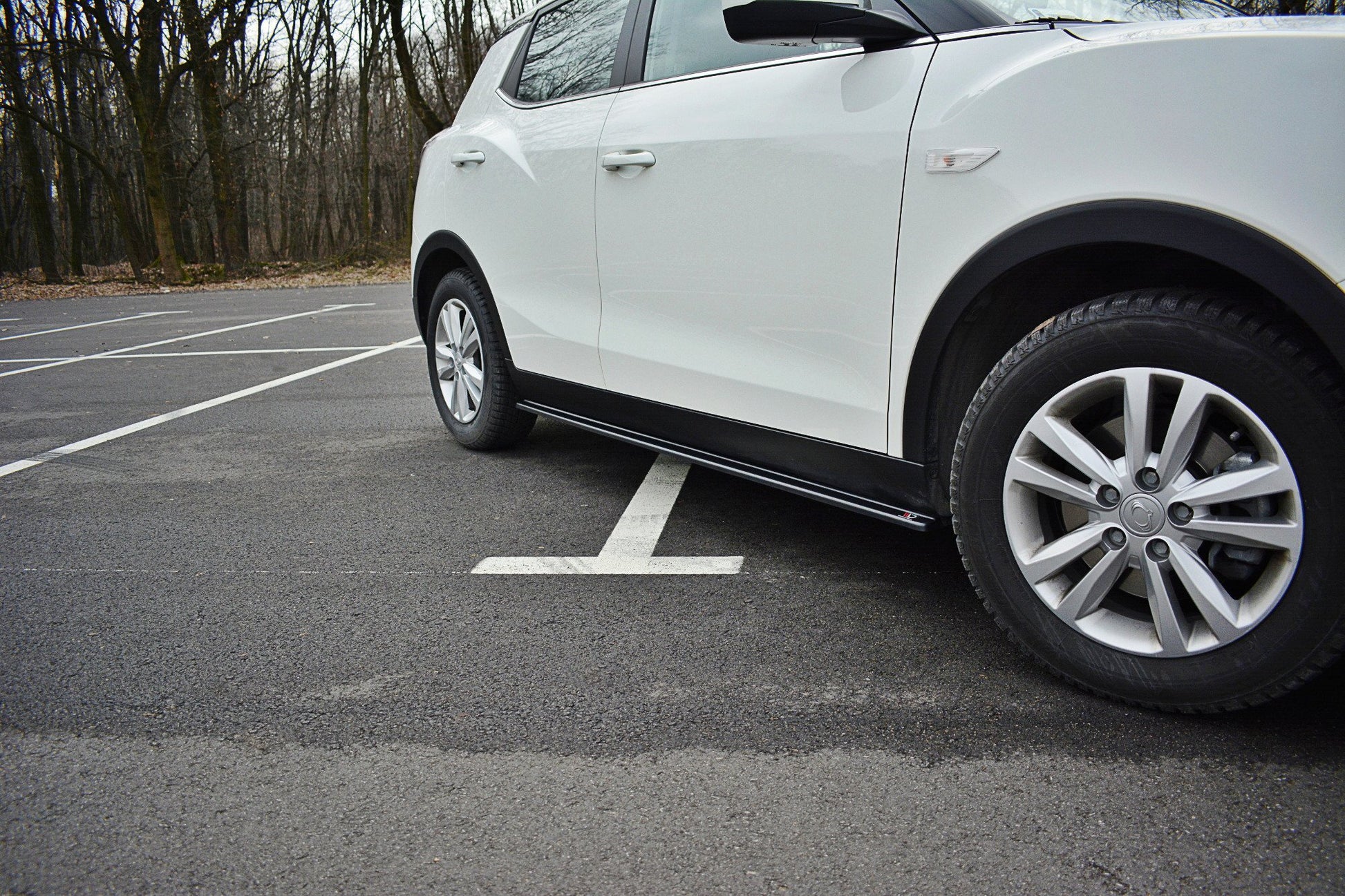 Seitenschweller Ansatz für SSANGYONG TIVOLI schwarz matt