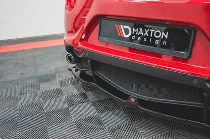 Mittlerer Diffusor Heck Ansatz für Alfa Romeo 4C schwarz Hochglanz