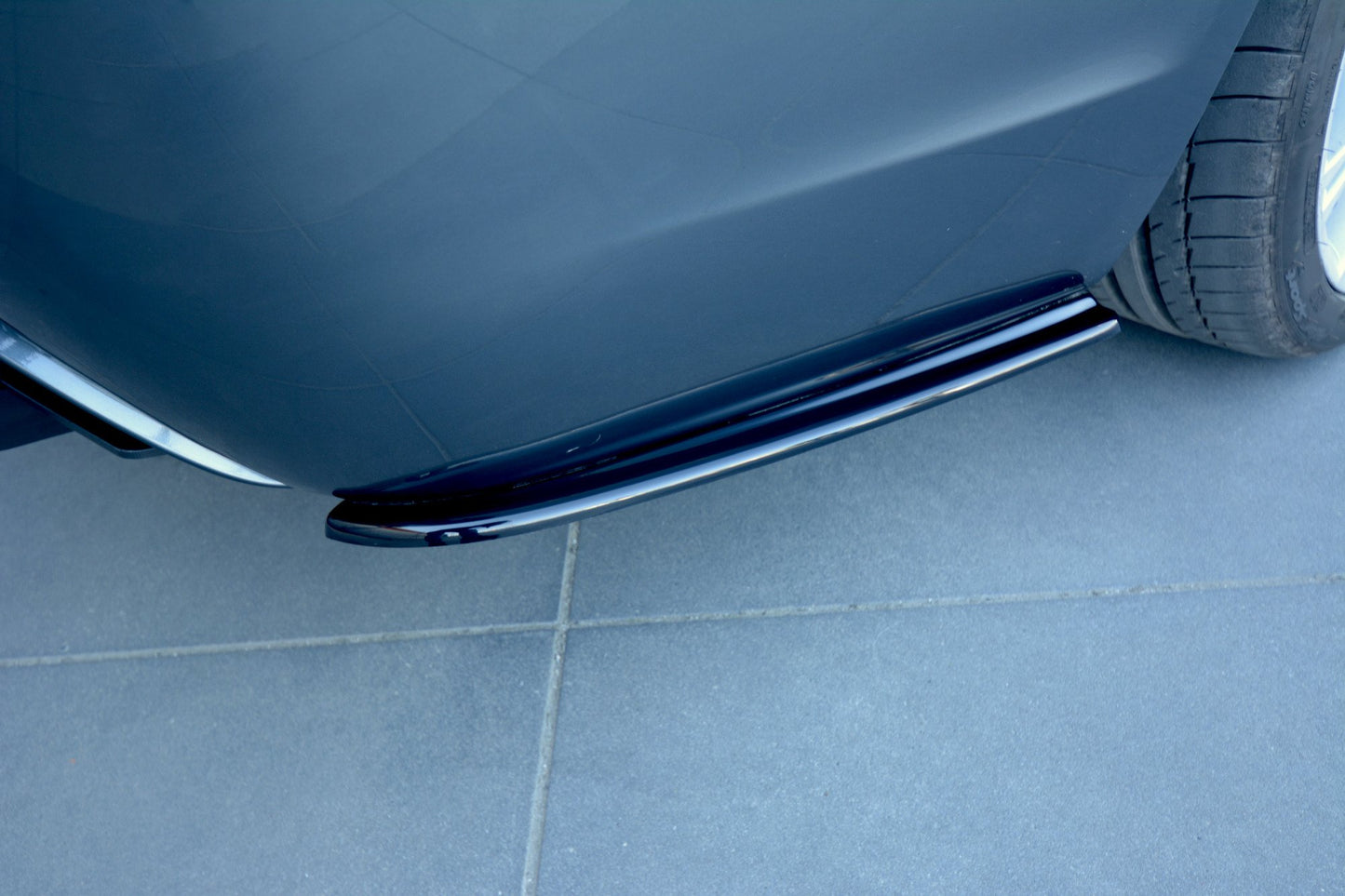 Heck Ansatz Flaps Diffusor für BMW 5er E60/E61 M Paket Carbon Look