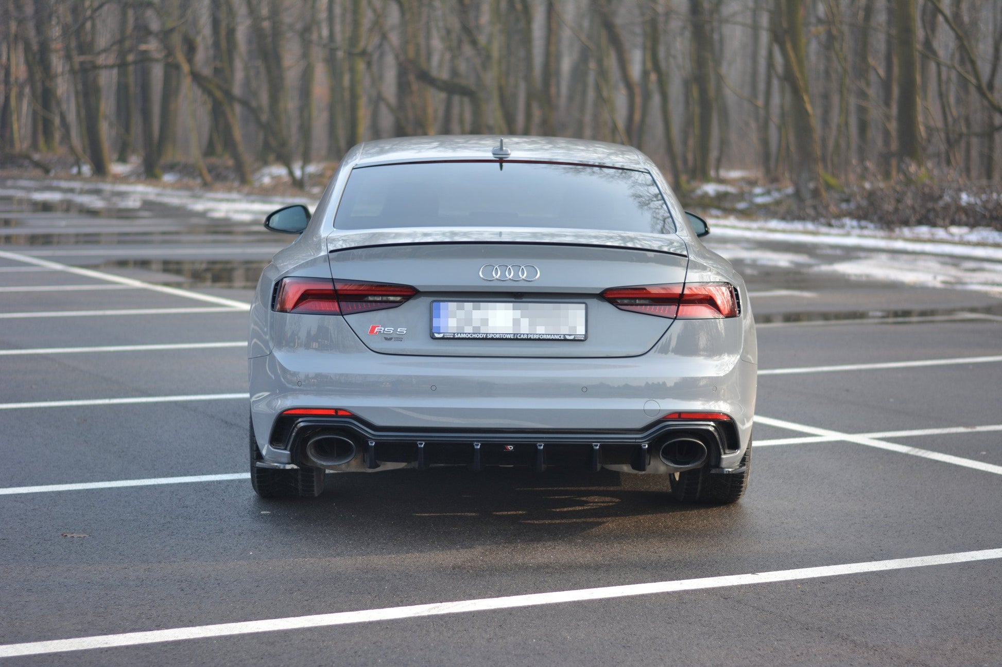 Diffusor Heck Ansatz für Audi RS5 F5 Coupe / Sportback Carbon Look