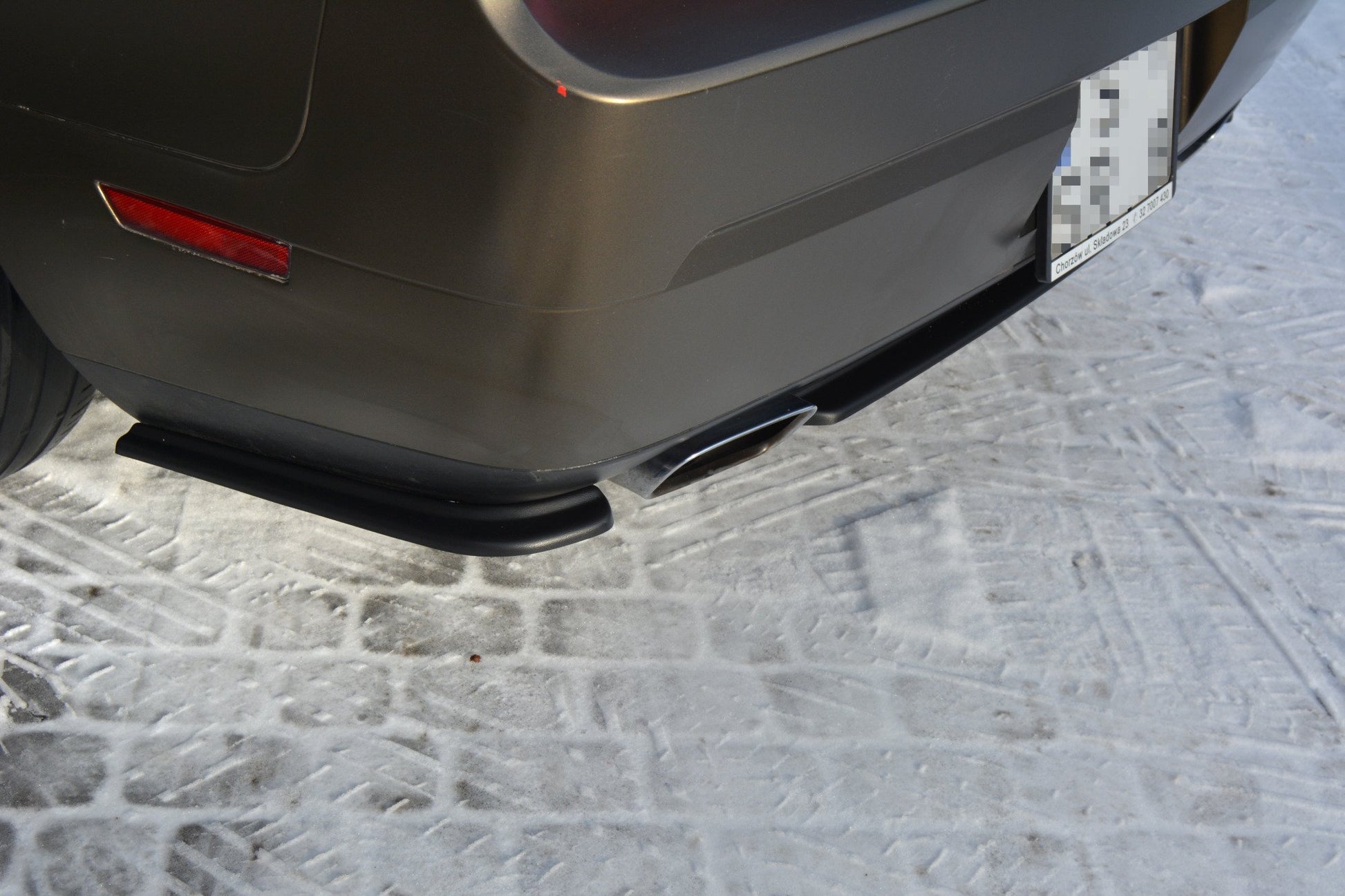 Heck Ansatz Flaps Diffusor für DODGE CHALLENGER MK3. PHASE-I SRT8 COUPE  schwarz matt