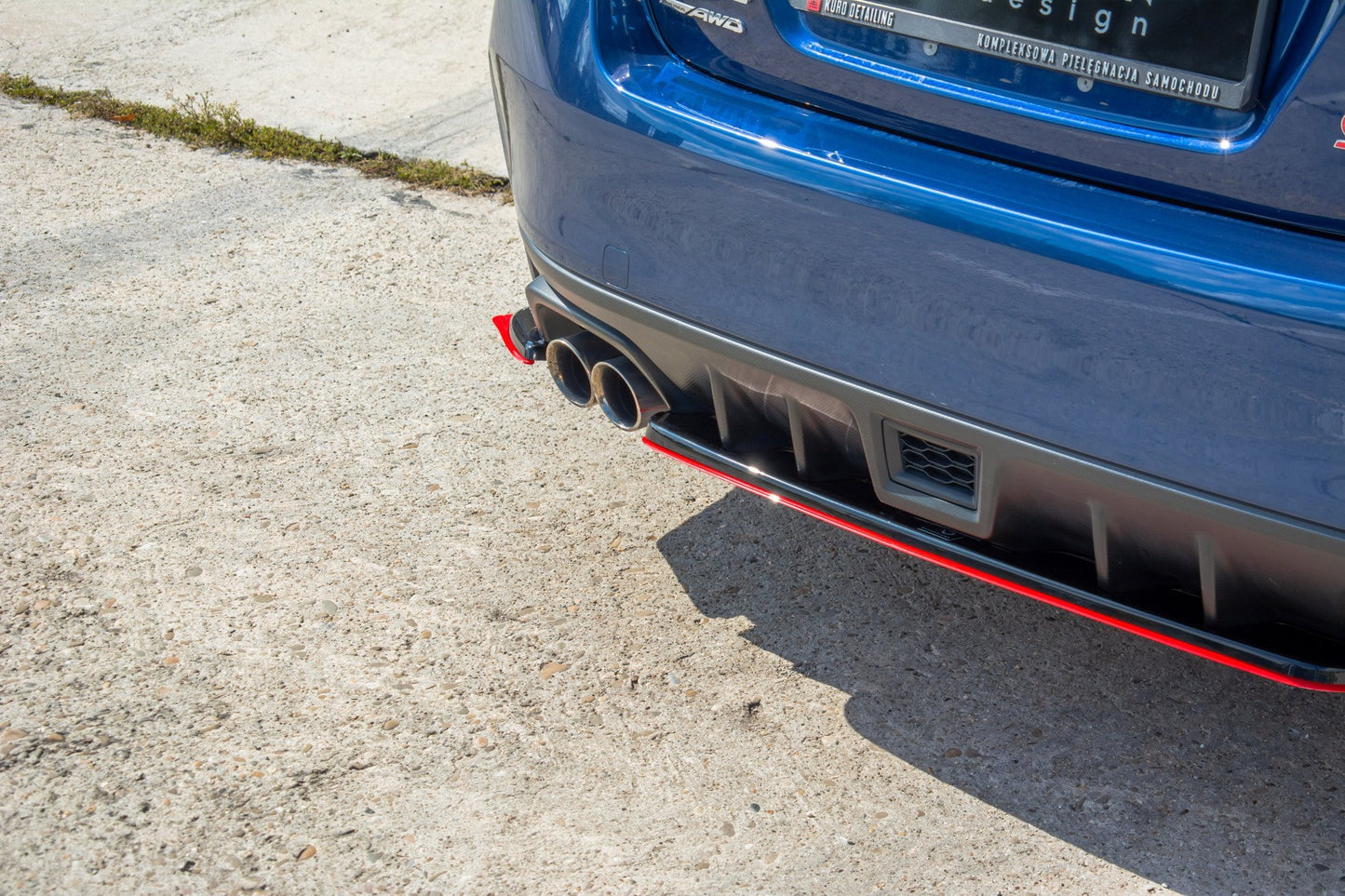 Mittlerer Diffusor Heck Ansatz V.2 für SUBARU WRX STI Carbon Look