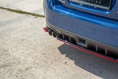 Mittlerer Diffusor Heck Ansatz passend für V.2 SUBARU WRX STI Carbon Look