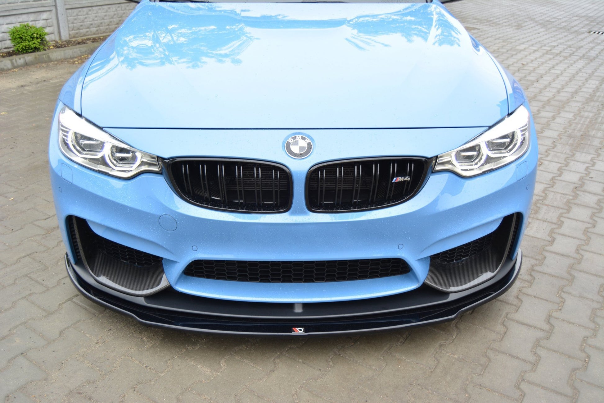 Front Ansatz für  BMW M4 F82 M-performance schwarz matt