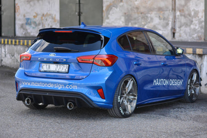 Diffusor Heck Ansatz für Ford Focus ST-Line Mk4 schwarz Hochglanz