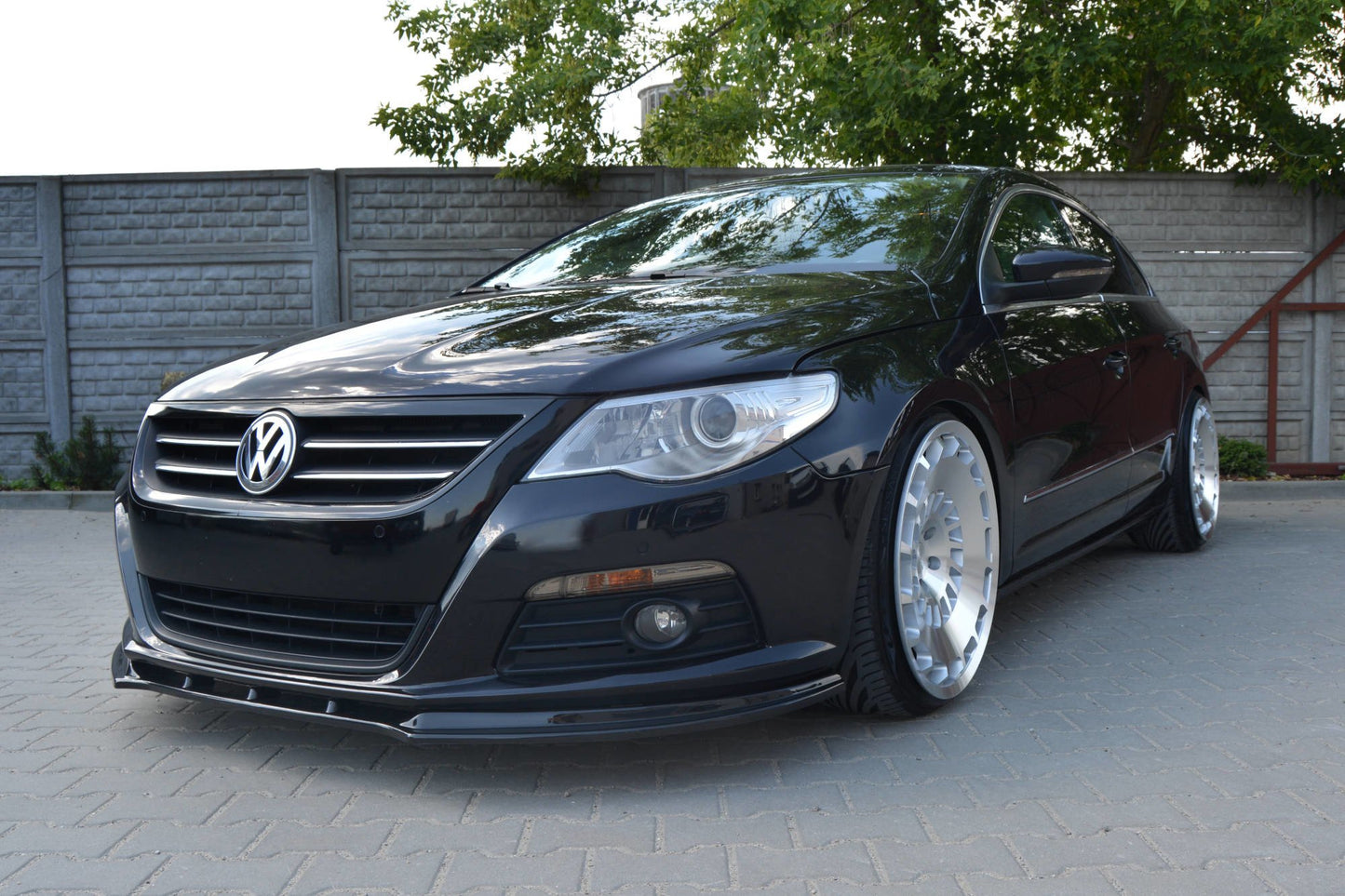 Front Ansatz für VW PASSAT CC vor Facelift, STANDARD STOßSTANGE schwarz matt